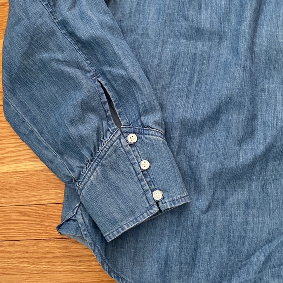 J.Crew Point Sur Puff Sleeve Chambray Top - Picture 3 of 7